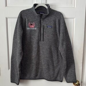 Patagonia Charcoal Fleece Pullover With Insignia Size Large